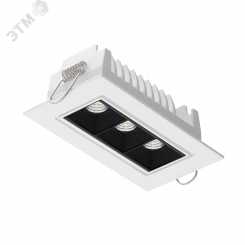 Светильник светодиодный ДВО-8Вт 550Лм 3000К DL-STELLAR DALI 34 град Белый