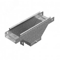 Ответвитель Т-образный вертикальный боковой  к лотку 200х80, толщ. 1,0 мм, Сендзимир цинк