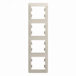 GLOSSA рамка 4-постовая вертикальная молочный GLOSSA рамка 4-постовая вертикальная молочный
