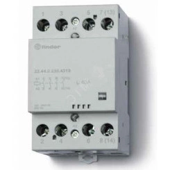 Модульный контактор 40А, 3NO+1NC, катушка 230В AC/DC, Механический индикатор, Контакты AgSnO2 Модульный контактор 40А, 3NO+1NC, катушка 230В AC/DC, Механический индикатор, Контакты AgSnO2