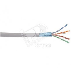 Витая пара ШПД U/UTP кат.5E 24AWG 2х2х0.48мм solid LSZH 500м белый ITK