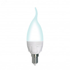 LED-CW37 7W/4000K/E14/FR/DIM PLP01WH Лампа светодиодная, диммируемая. Форма «свеча на ветру», матовая. Серия Яркая. Белый свет (4000K). Картон. ТМ Uniel.