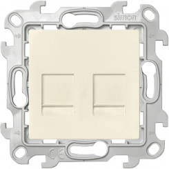 Розетка 2хRJ45 кат 5е UTP, слоновая кость Розетка 2хRJ45 кат 5е UTP, слоновая кость