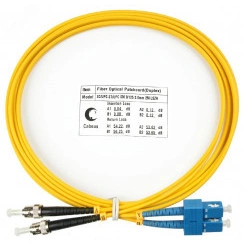 Шнур оптический duplex 2м SC-ST 9/125 sm  LSZH FOP(d)-9-SC-ST-2m