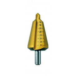 Сверло конусное, HSS-E TiN, d 4-30 мм, прямая канавка, трехплоскостной хвостовик, CBN шлифовка