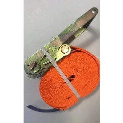 Ремень шириной 50мм, длиной 8м с храповиком для закрепления груза при перемещении/хранении до 8т Ремень шириной 50мм, длиной 8м с храповиком для закрепления груза при перемещении/хранении до 8т