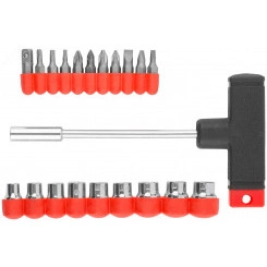 Отвертка Т-образная, 10 CrV бит и 9 головок