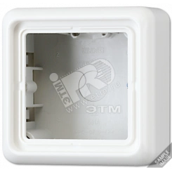 Коробка с рамкой накладная 1 постсерая Коробка с рамкой накладная 1 постсерая