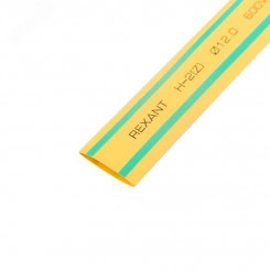 Термоусаживаемая трубка 12,0 6,0 мм, желто-зеленая, упаковка 50 шт. по 1 м