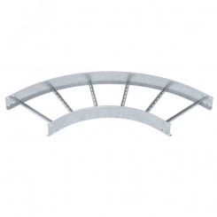 Угловая секция 90° лестничного лотка 110х500 мм R=500 мм
