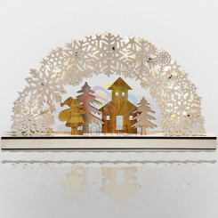 Деревянная домашняя фигурка с подсветкой Рождественская сказка 44,5*6*24 см
