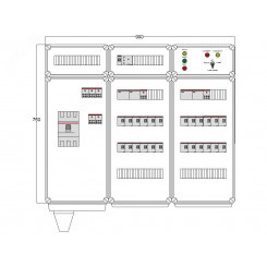 Щит управления электрообогревом DEVIBOX HR 24x4400 D316 (в комплекте с терморегулятором и датчиком температуры)