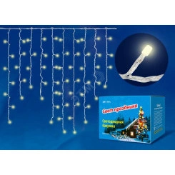 Бахрома светодиодная с контроллером 3 м 200 светодиодов Теплый белый свет Провод прозрачный Бахрома светодиодная с контроллером 3 м 200 светодиодов Теплый белый свет Провод прозрачный