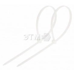 Хомут-стяжка кабельная нейлоновая 450x4,8 мм, белая, упаковка 100 шт