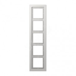 Рамка 5-я для горизонтальной/вертикальной установки  Серия- LS-Design  Материал- дуропласт  Цвет- светло-серый