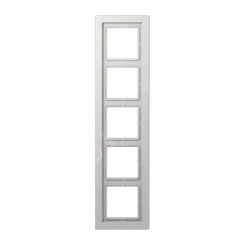 Рамка 5-я для горизонтальной/вертикальной установки Серия- LS-Design Материал- дуропласт Цвет- светло-серый Рамка 5-я для горизонтальной/вертикальной установки Серия- LS-Design Материал- дуропласт Цвет- светло-серый