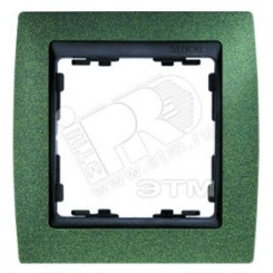Рамка на 1 пост, S82, зеленая текстура - графит Рамка на 1 пост, S82, зеленая текстура - графит