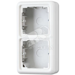 Коробка с рамкой накладная 2 поста белая Коробка с рамкой накладная 2 поста белая