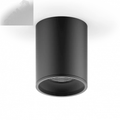 Светильник светодиодный ДПО 12 Вт 920 Лм 4100К цилинндр накладной 170-240 В 79х100 мм IP20 черный LED Overhead Gauss Светильник светодиодный ДПО 12 Вт 920 Лм 4100К цилинндр накладной 170-240 В 79х100 мм IP20 черный LED Overhead Gauss