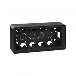 Монтажная коробка для накладного монтажа, 3 поста, S82 Detail, графит Монтажная коробка для накладного монтажа, 3 поста, S82 Detail, графит