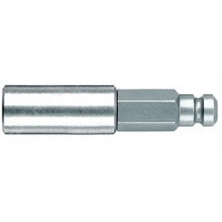 Битодержатель 899/5/1 с втулкой из нержавеющей стали стопорным кольцом и магнитом хвостовик 5/32 E 8 для бит 1/4 С 6.3 45 мм Битодержатель 899/5/1 с втулкой из нержавеющей стали стопорным кольцом и магнитом хвостовик 5/32 E 8 для бит 1/4 С 6.3 45 мм