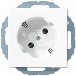 Розетка штепсельная SCHUKO 16A 250V с поворотом на 45 гр. белая Розетка штепсельная SCHUKO 16A 250V с поворотом на 45 гр. белая