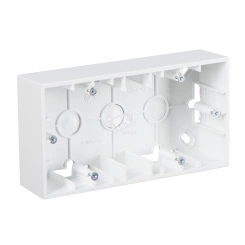 Simon15 Коробка для наружного монтажа на 2 поста белый