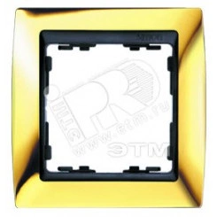 Рамка на 2 поста, S82, золото - графит Рамка на 2 поста, S82, золото - графит