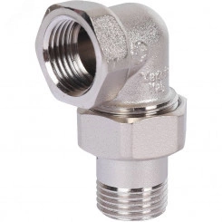 Сгон разъемный ВН 1/2' угловой (американка), никелированный