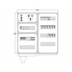 Щит управления электрообогревом DEVIBOX HR 9x4400 3хD330 (в комплекте с терморегулятором и датчиком температуры)