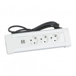 Настольный блок - 3x2К+3 + зарядное устройство 2хUSB - со шнуром