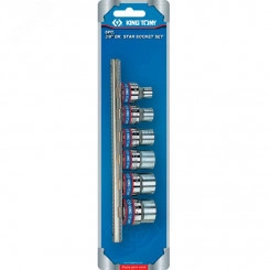 Набор торцевых головок 3/8', TORX Е-стандарт, E8-E18, 6 предметов Набор торцевых головок 3/8', TORX Е-стандарт, E8-E18, 6 предметов