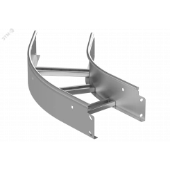 Поворот горизонтальный LT 400х100-45 S=1.2мм R=600мм горячий цинк.