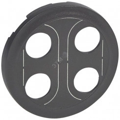 Celiane Лицевая панель двойной розетки Banana 2х067312 графит