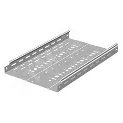 Металлический лоток перфорированный 300х50х3000, толщ. 1,0 мм, Сендзимир цинк