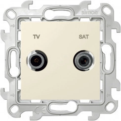 Розетка TV-SAT одиночная, слоновая кость Розетка TV-SAT одиночная, слоновая кость