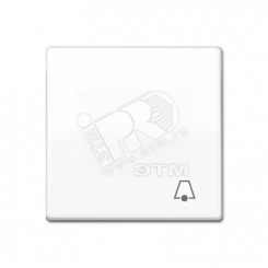 Клавиша для выключателя с символом  звонок   белая