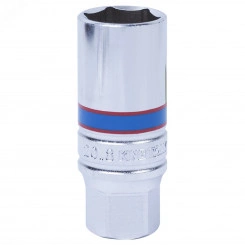 Головка свечная шестигранная 3/8', 21 мм, L = 70 мм, резиновый фиксатор Головка свечная шестигранная 3/8', 21 мм, L = 70 мм, резиновый фиксатор