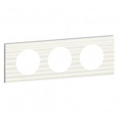 Рамка, трехпостовая, Corian белый рельеф