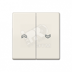 Клавиша 2-я с символом  стрелки  для жалюзийного выключателя  и кнопки  Серия AS500  Материал- термопласт  Цвет- слоновая кость