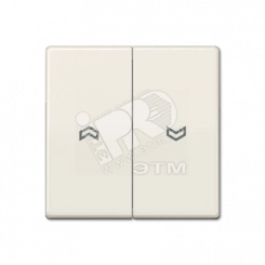 Клавиша 2-я с символом  стрелки  для жалюзийного выключателя  и кнопки  Серия AS500  Материал- термопласт  Цвет- слоновая кость