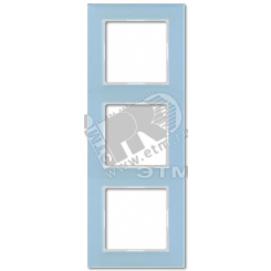 Рамка 3-я для горизонтальной/вертикальной установки  Серия- ACreation  Материал- стекло  Цвет- серо-голубой
