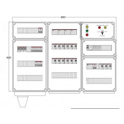 Щит управления электрообогревом DEVIbox HS 15x2700 D330 (в комплекте с терморегулятором и датчиком температуры)