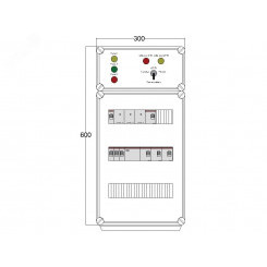 Щит управления электрообогревом DEVIBOX HR 4x2800 3хD330 (в комплекте с терморегулятором и датчиком температуры)