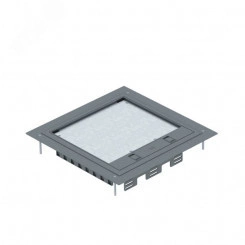 Лючок GES9-2U (универсальный) 12xModul45 (серый)