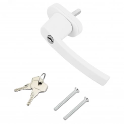 Ручка с ключом + кнопка д/пластокон SWH 371(02) 9016 Белая (WH008) Ручка с ключом + кнопка д/пластокон SWH 371(02) 9016 Белая (WH008)