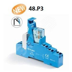 Модуль интерфейсный электромеханическое реле 1CO 10A контакты AgNi 24В AC IP20 безвинтовые клеммы 'Push-in' пластиковая клипса LED+варистор