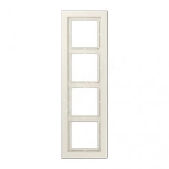 Рамка 4-я для горизонтальной/вертикальной установки  Серия- LS-Design  Материал- дуропласт  Цвет- слоновая кость