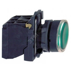 Кнопка 22мм 48-120В зеленая с подсветкой Кнопка 22мм 48-120В зеленая с подсветкой