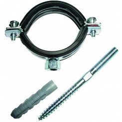 Хомут крепежный 110 мм со шпилькой и дюбелем Хомут крепежный 110 мм со шпилькой и дюбелем